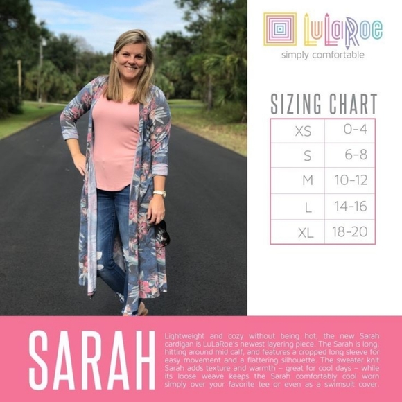 LuLaRoe Sarah Cardigan Stripes XL - Picture 4 of 4